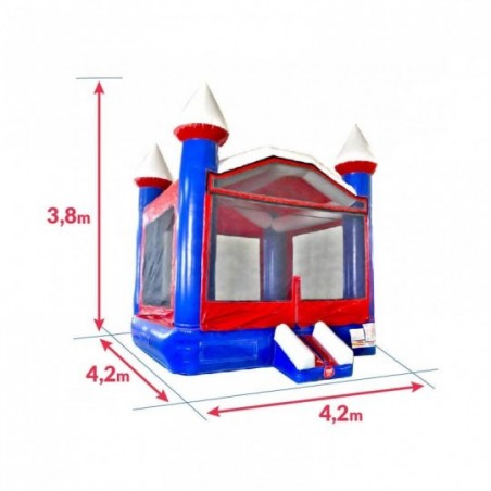 Blue White Red Bouncy Castle - 13630 - 4-cover