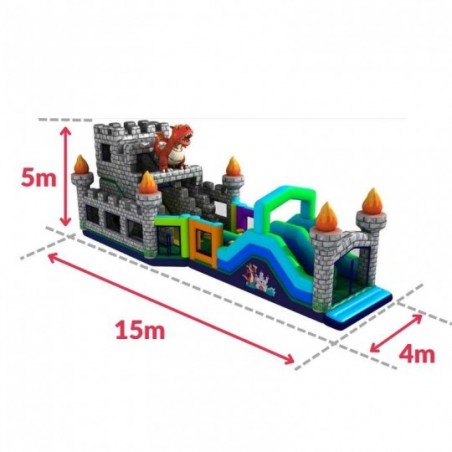 Dragon Dungeon Inflatable Obstacle Course - 13835 - 0-cover